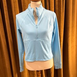 All in Motion Light Blue Quarter-Zip Pullover , large